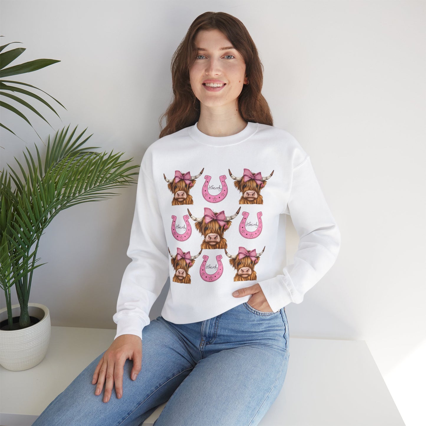 Highland Cow and Horseshoe Sweatshirt