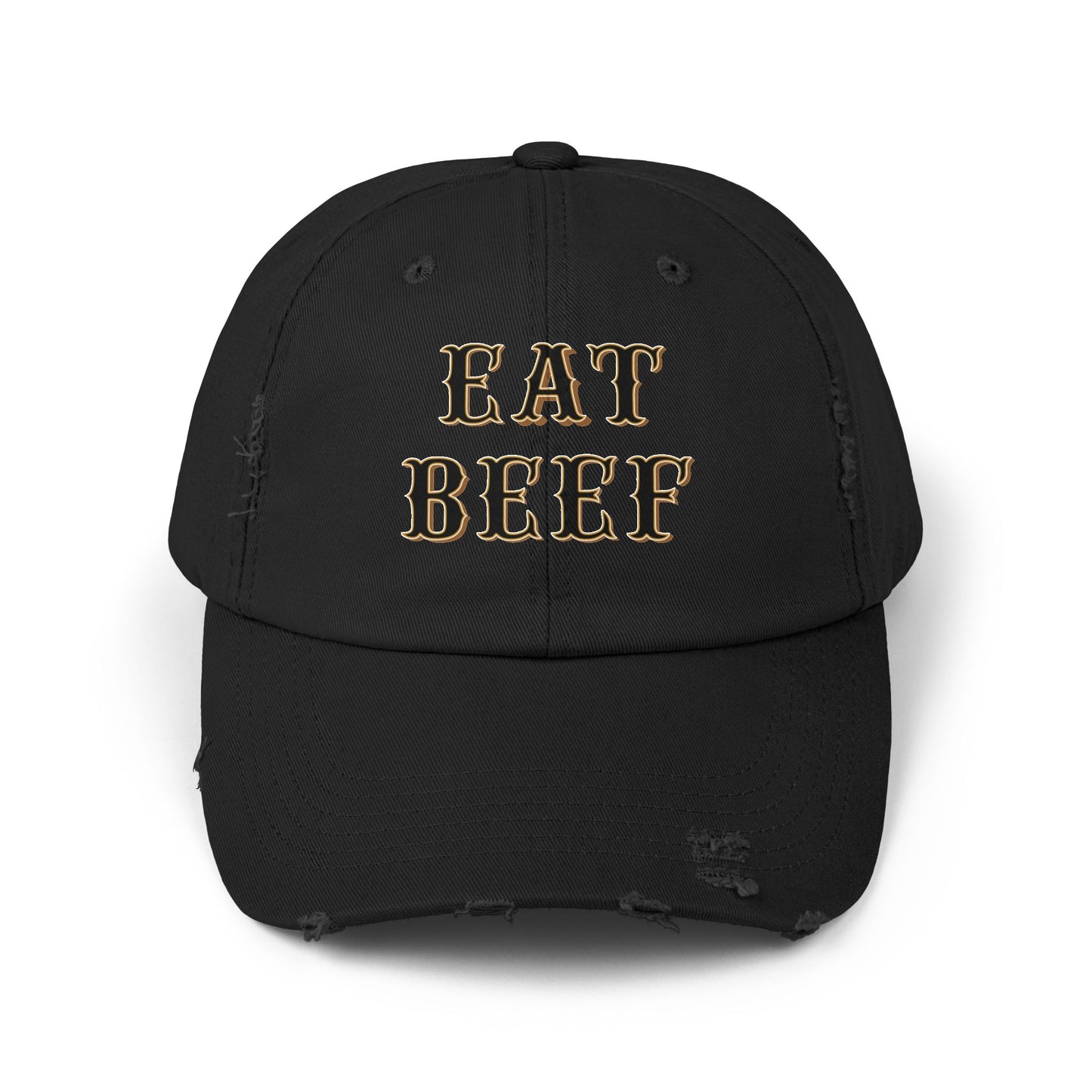 Eat Beef Unisex Distressed Cap - SmorgeousByGina