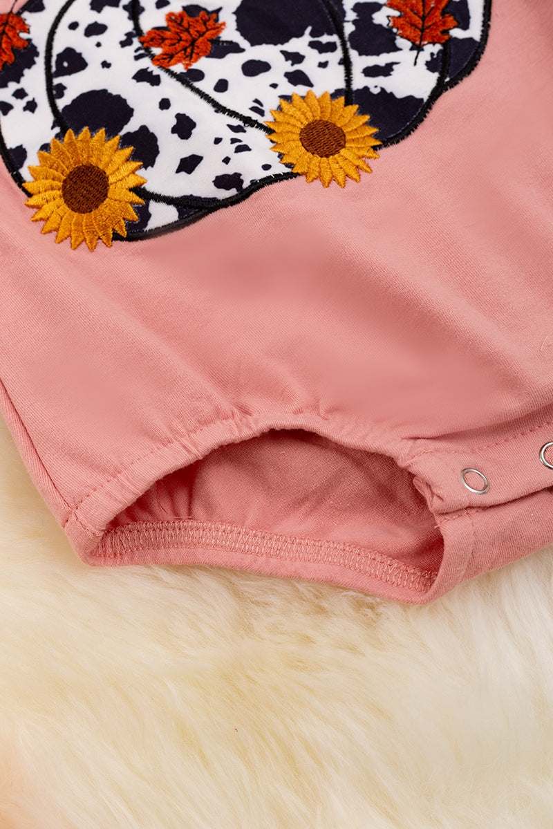 Sunflower Pumpkin Long Sleeve Onesie