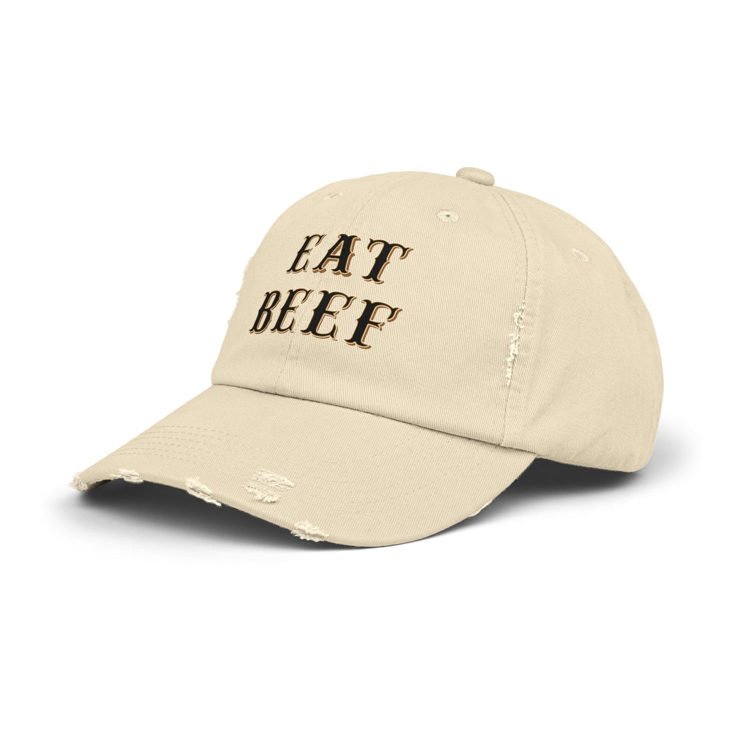 Eat Beef Unisex Distressed Cap - SmorgeousByGina