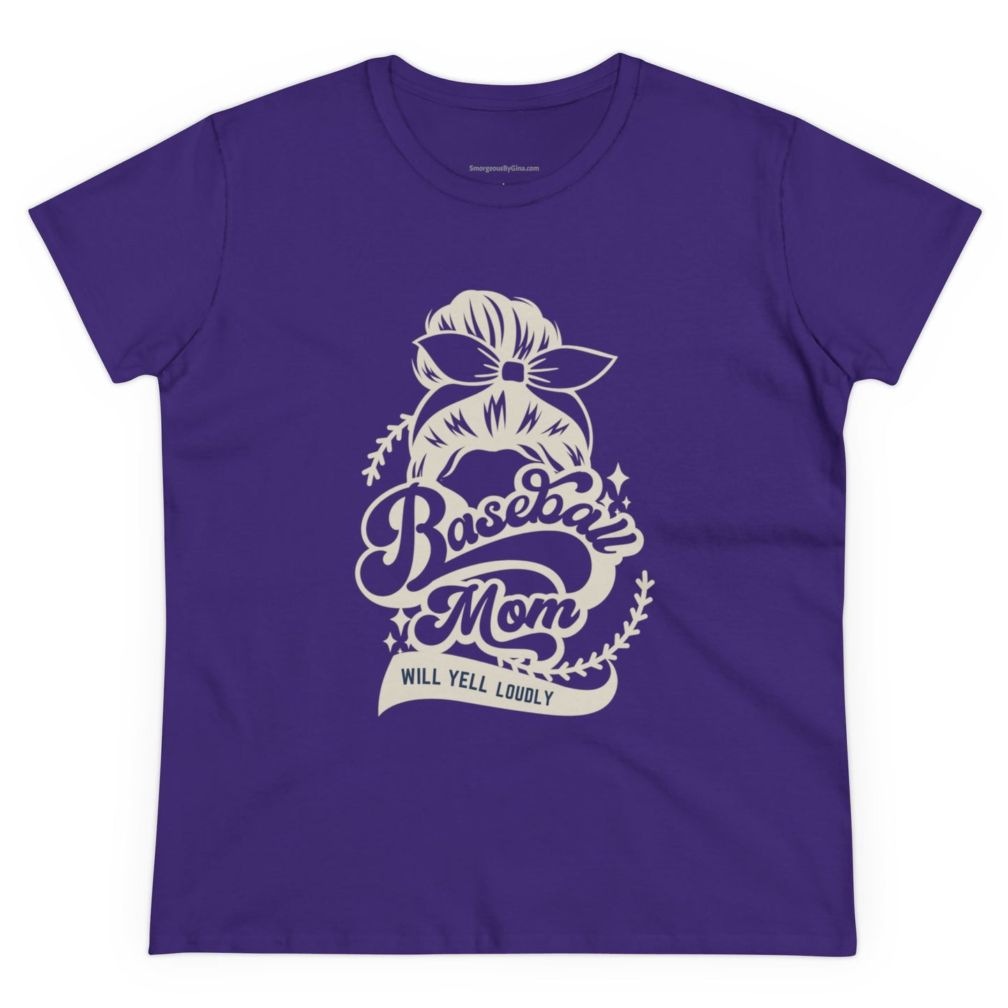Baseball Mom Tee, Women's Midweight Cotton Tee