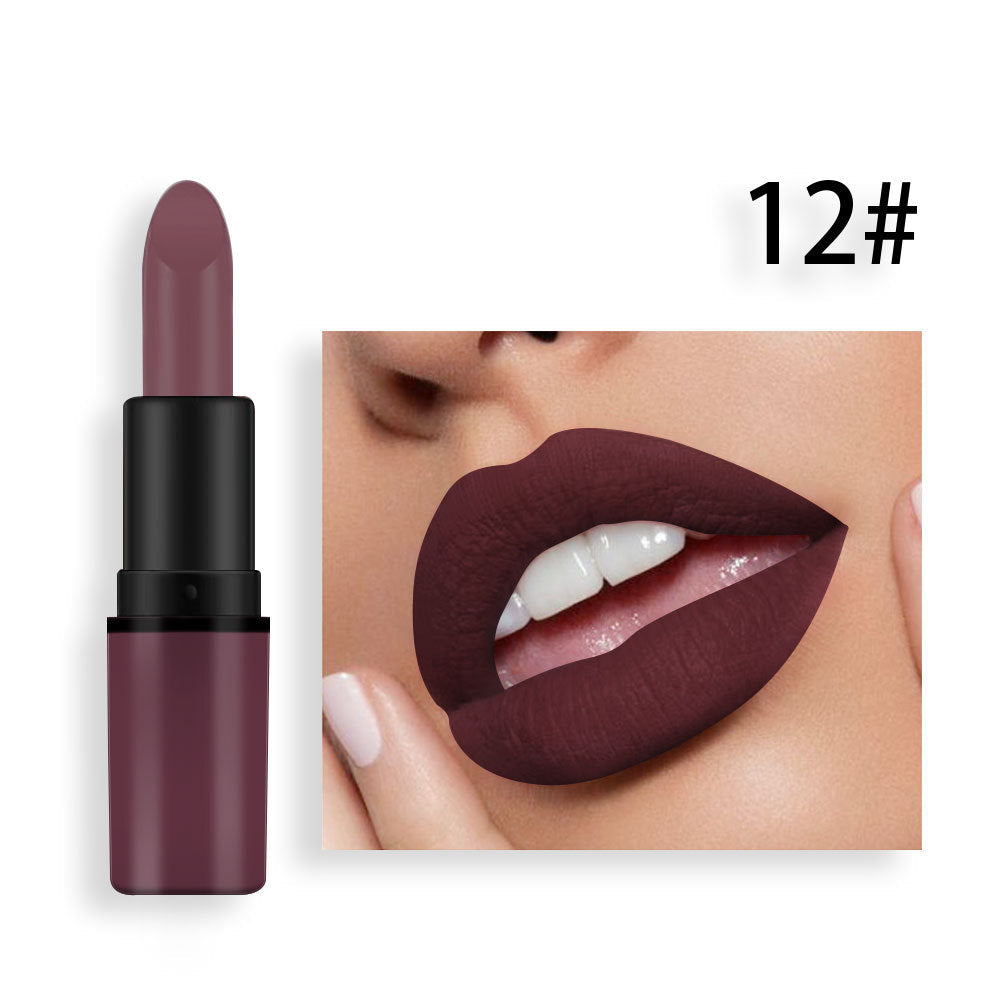 Matte Lipstick Bean Paste Plum Color Sexy Red Nude Beige Brown Red Bullet Lipstick
