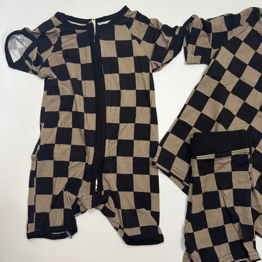 Charcoal Checkers Bamboo Shortie