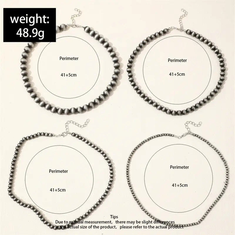 Western/Boho faux fashion pearl necklace