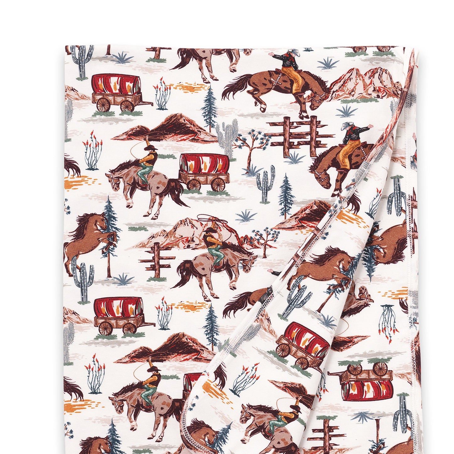 Cowboy Western Spirit Baby Boy Bamboo Stroller Blanket