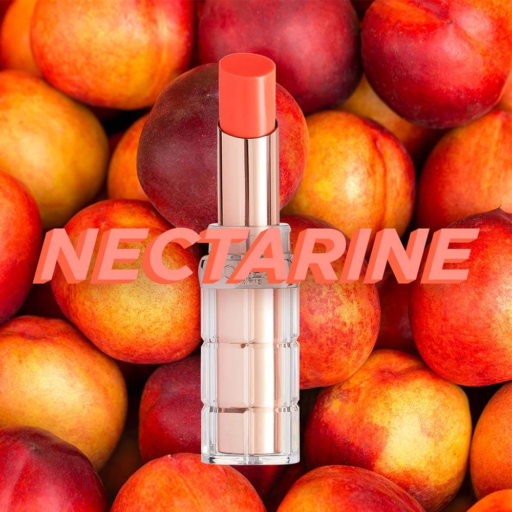L’Oréal Paris Makeup Colour Riche Plump and Shine Lipstick, for Glossy, Radiant, Visibly Fuller Lips with an All-Day Moisturized Feel, 101 Nectarine Plump, 0.1 oz.