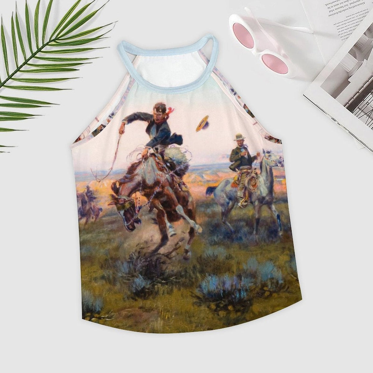 Baha Ranch Vintage Western Cowboy Women's Tank Top