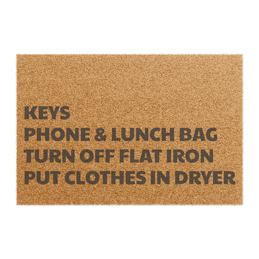 Doormat, Personalized Mat, Daily Reminder Doormat,