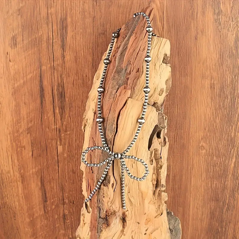 Western/Boho faux fashion pearl necklace