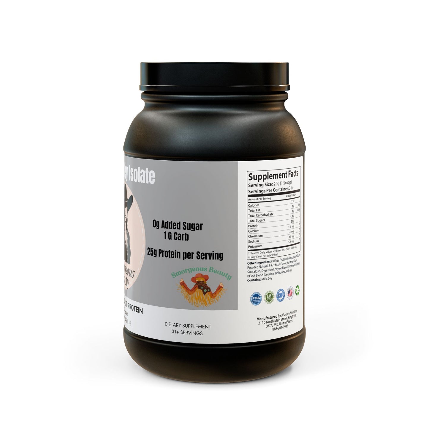 Whey Isolate Protein Supplement Smorgeous Beauty (907g, 2lb)