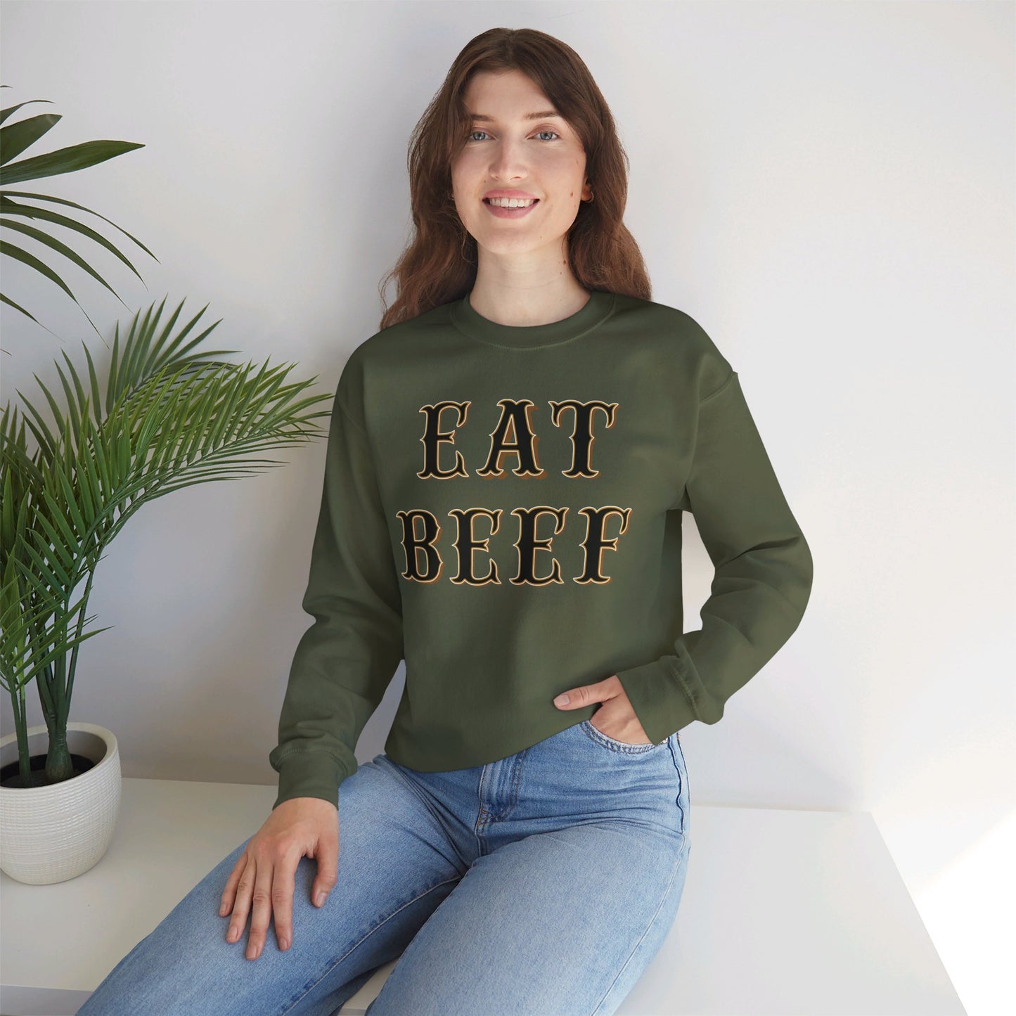 Eat Beef Sweatshirt - Unisex Crewneck