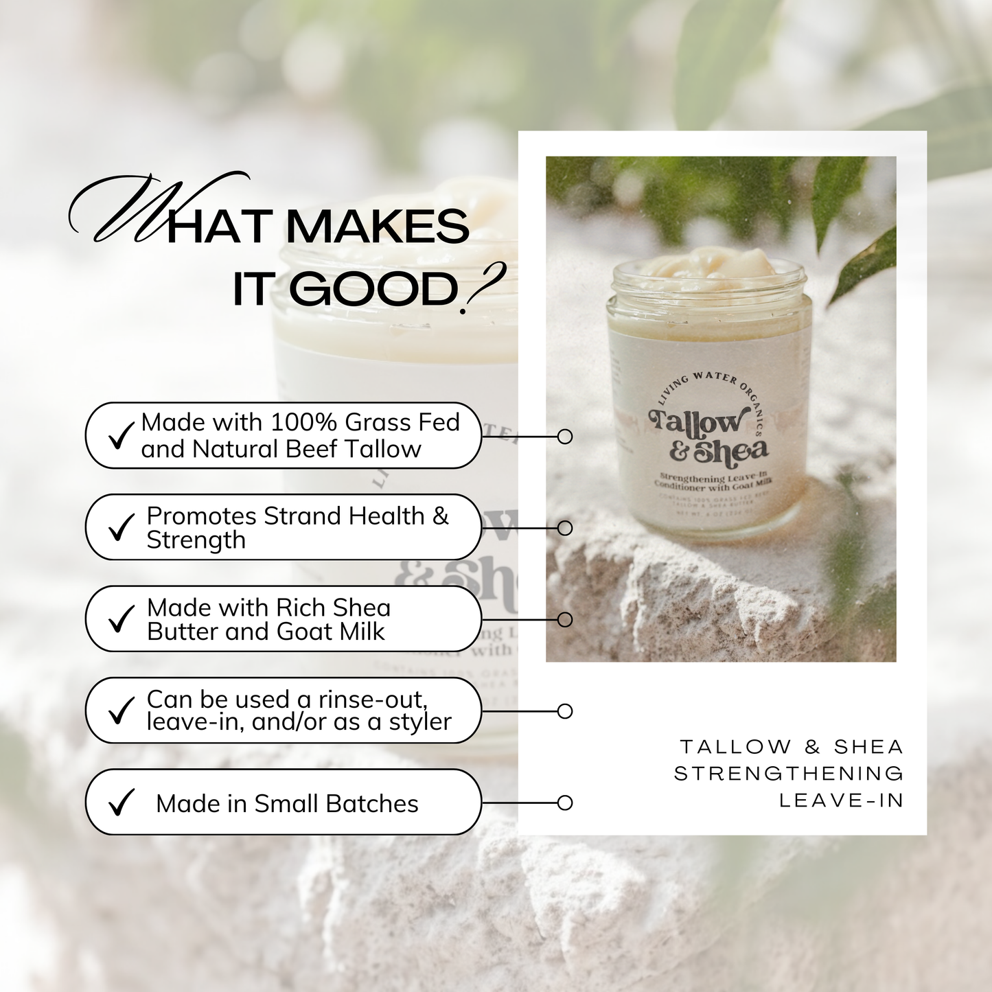 Tallow & Shea Strengthening Leave-In Conditioner with Goat’s Milk