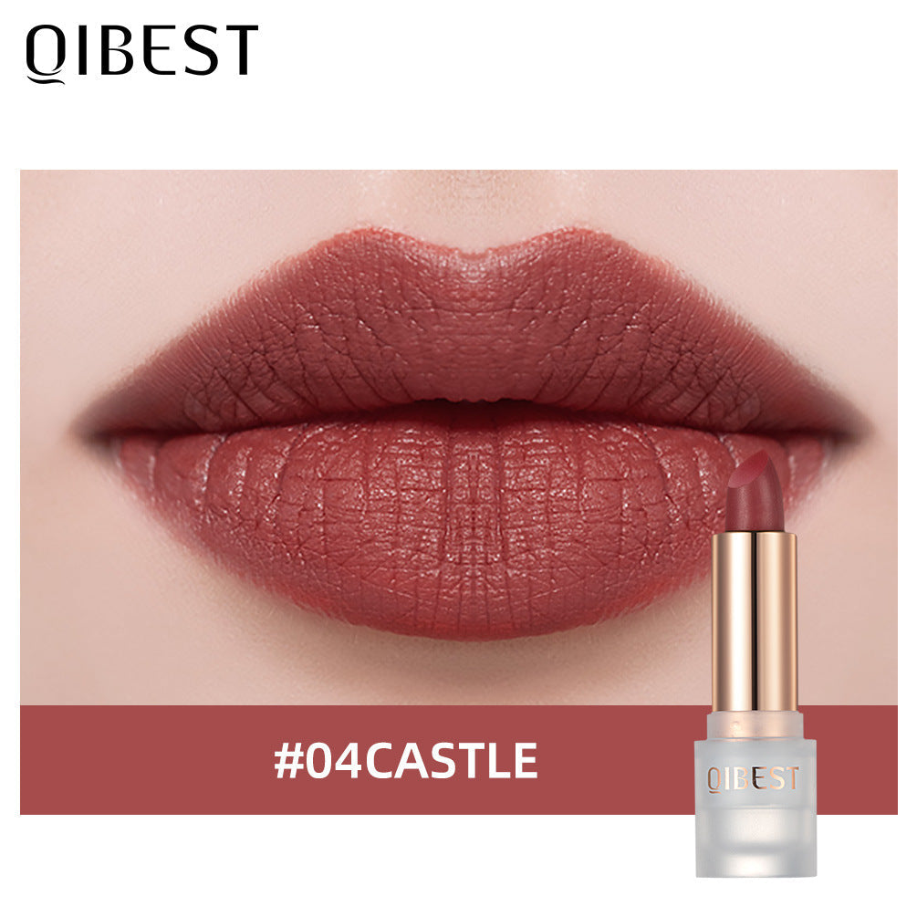 QIBEST Lipstick Velvet Matte Lipstick Not Easy To Fade Easy To Color Matte Lipstick