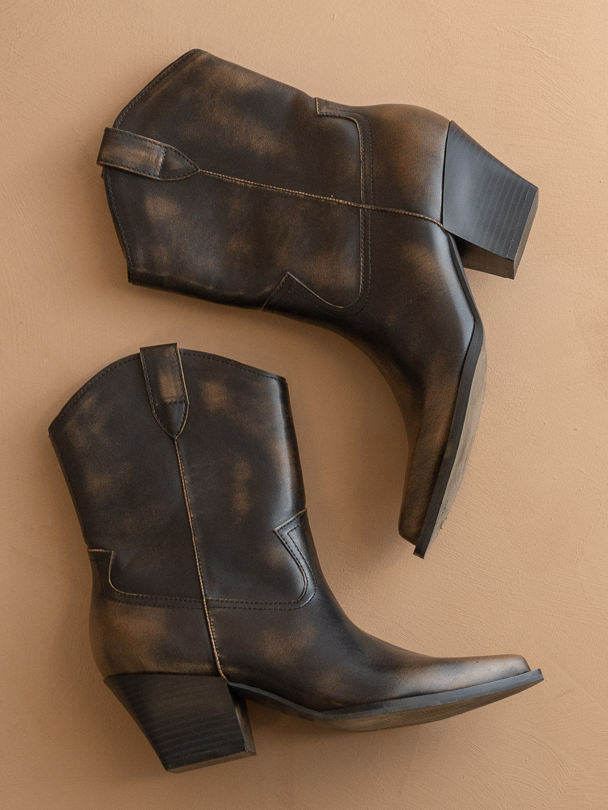 The Ames | Brown Short Cowgirl Booties