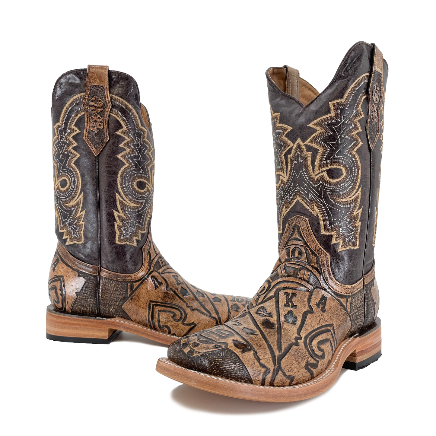 Men's Bulldog Hand Tooled Boots - Royal Flush Rustic
