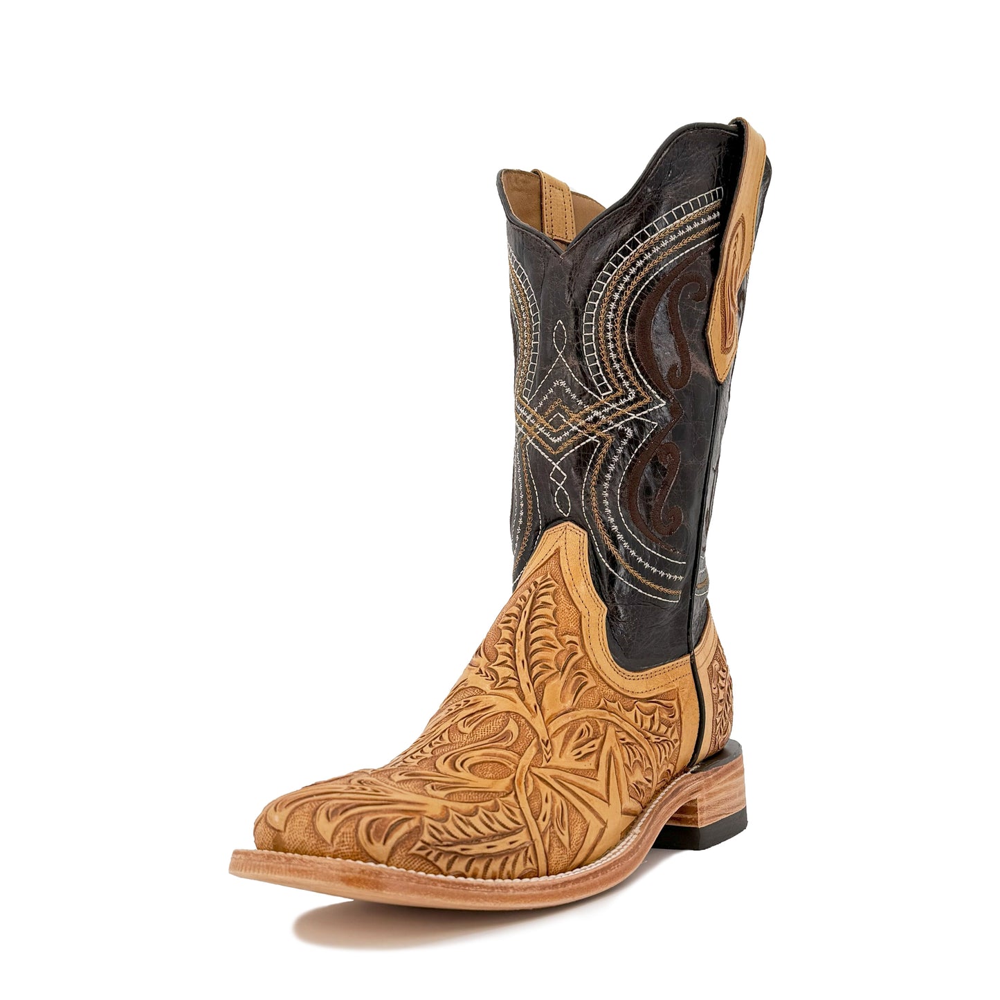 Men's Bulldog Hand Tooled Boots - Lone Star Orix