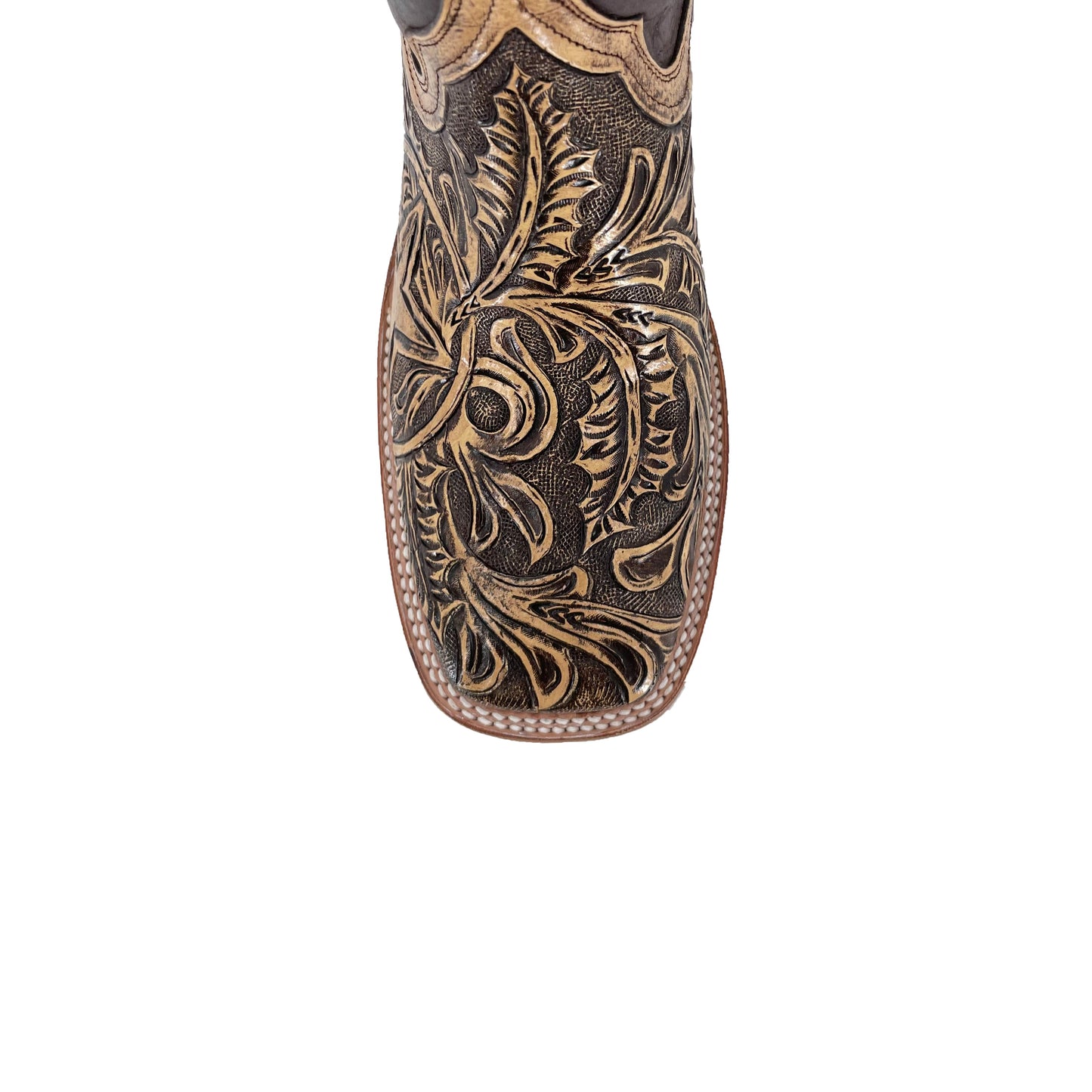 Men Bulldog Hand Tooled Boots - Lone Star Rustic