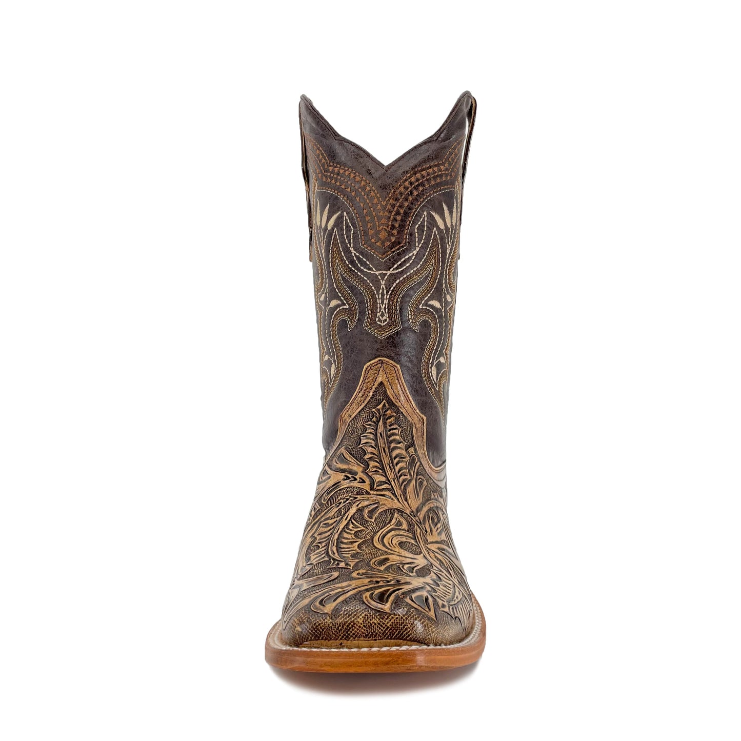 Men Bulldog Hand Tooled Boots - Lone Star Rustic