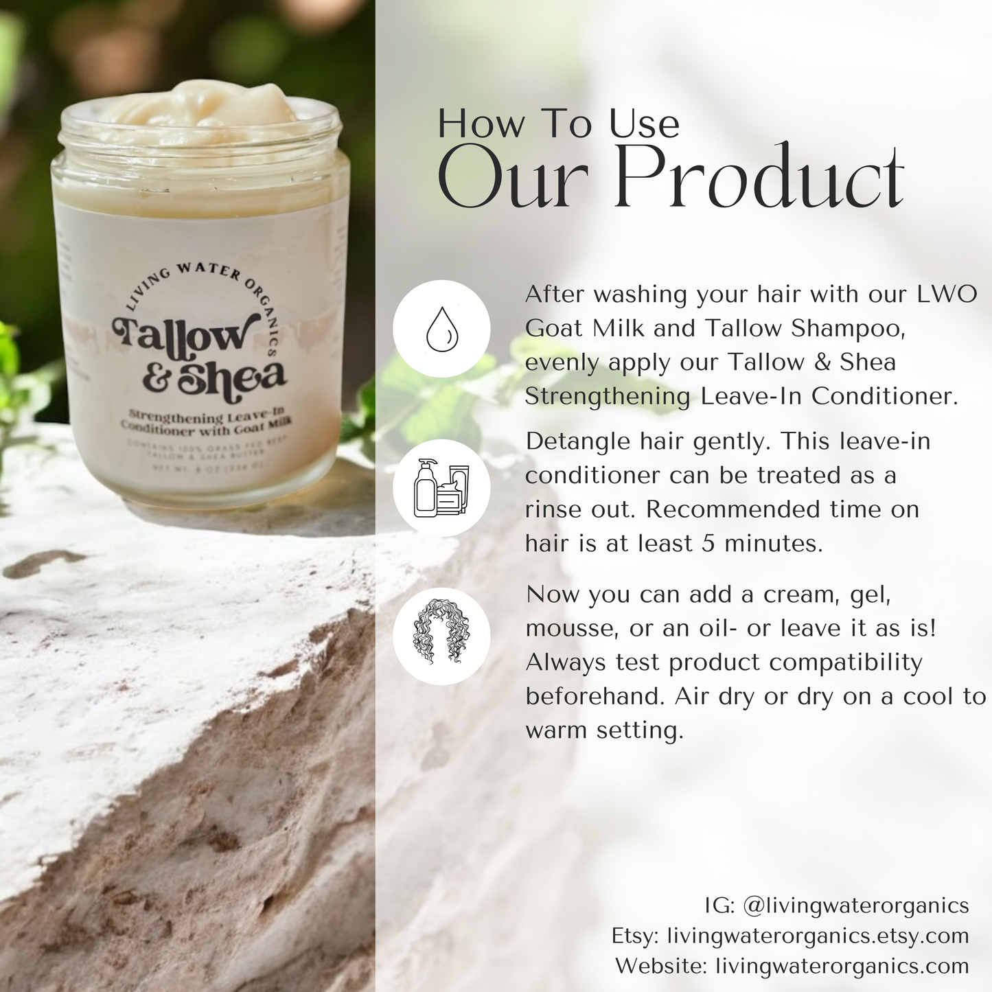 Tallow & Shea Strengthening Leave-In Conditioner with Goat’s Milk