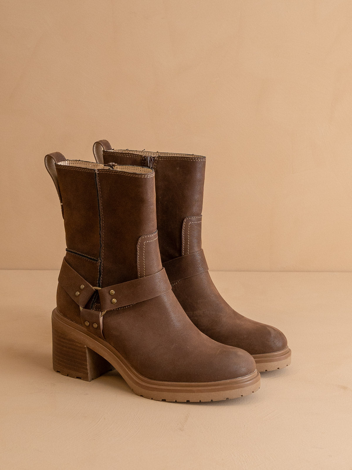 The Clyde | Coffee Moto Inspired Ankle Boot