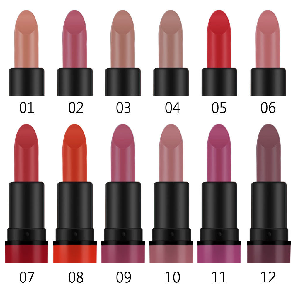 Matte Lipstick Bean Paste Plum Color Sexy Red Nude Beige Brown Red Bullet Lipstick