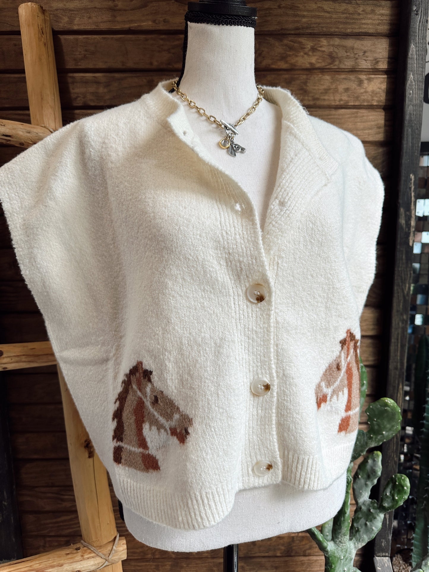 The Pony Sleeveless Cardigan
