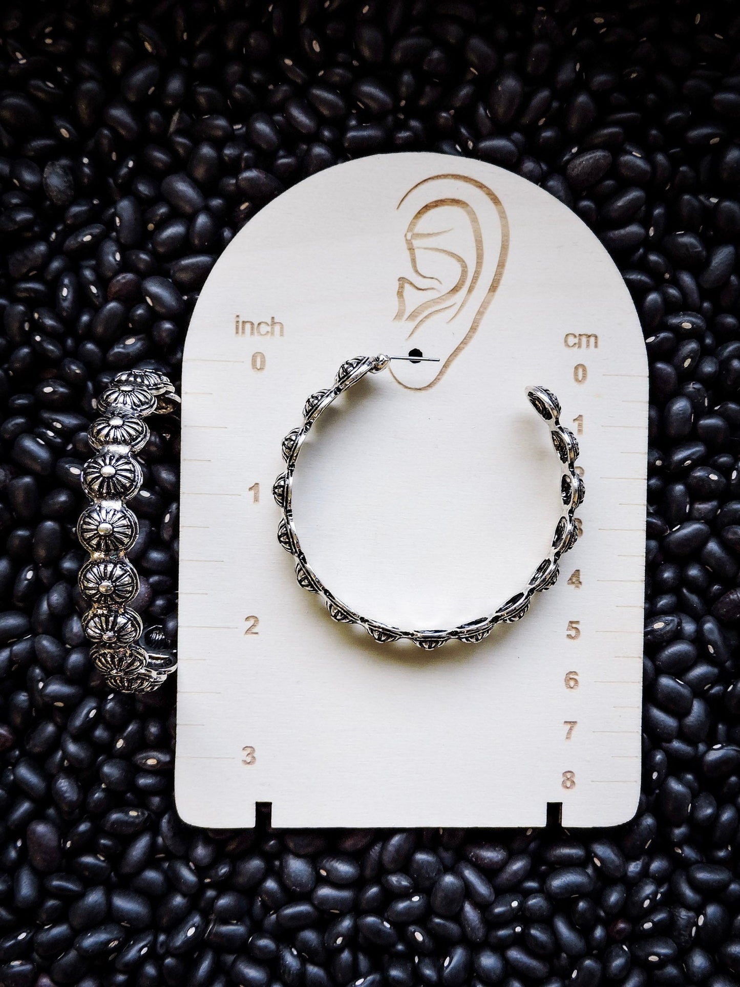 Bailey Stud Hoop Fashion Earring - Silver