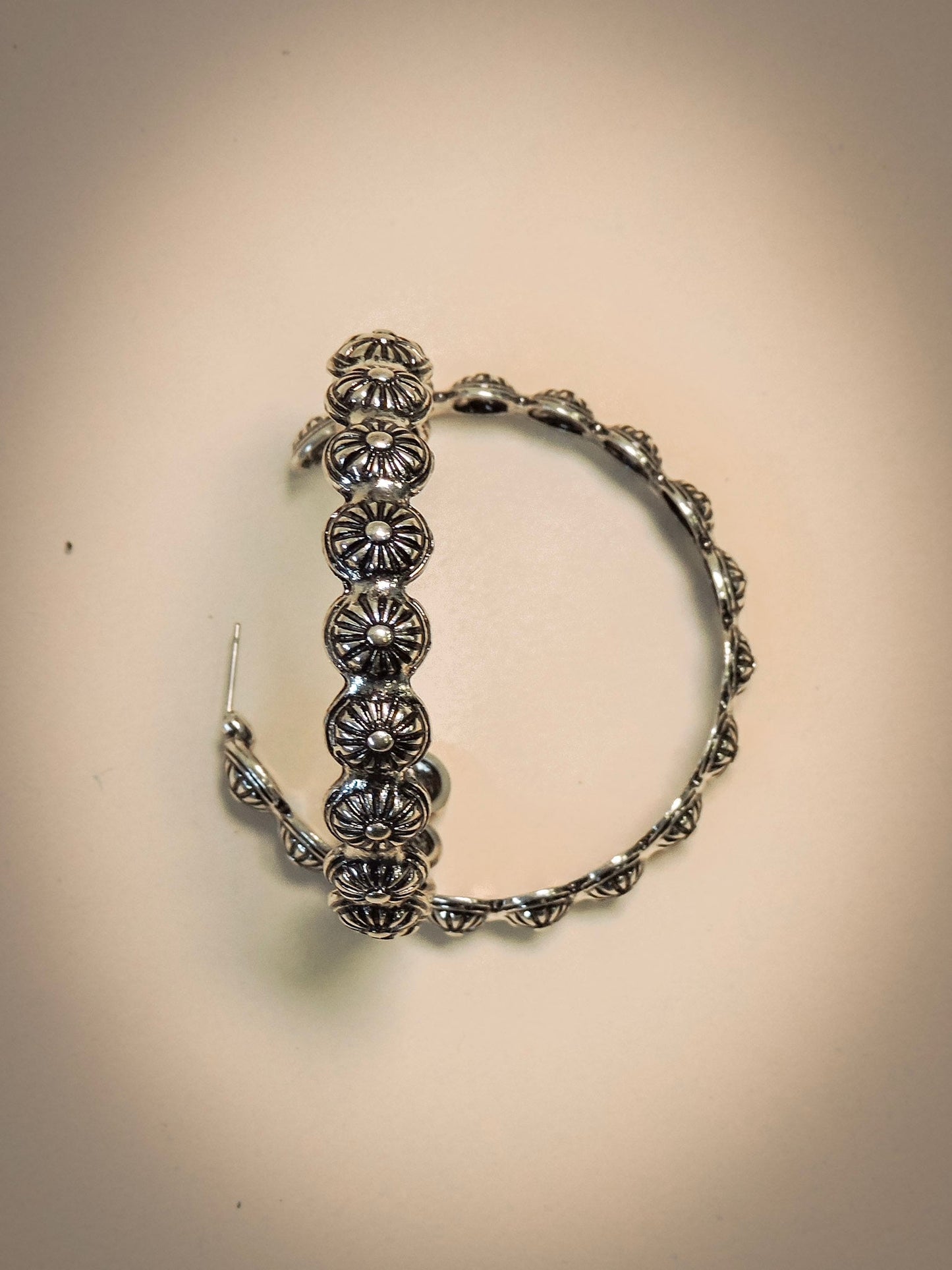 Bailey Stud Hoop Fashion Earring - Silver