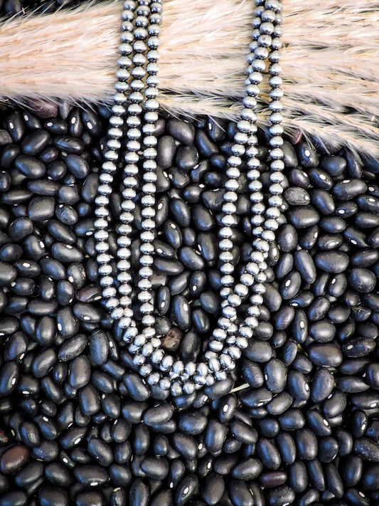 Wesley Navajo Style Pearl Layered Fashion Choker Necklace - Natural