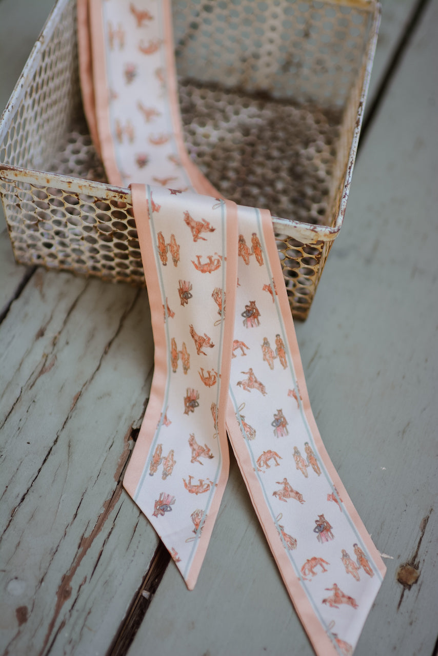 Saddle Club Silk Western Cowgirl Twilly Scarf V1 — Final Stock