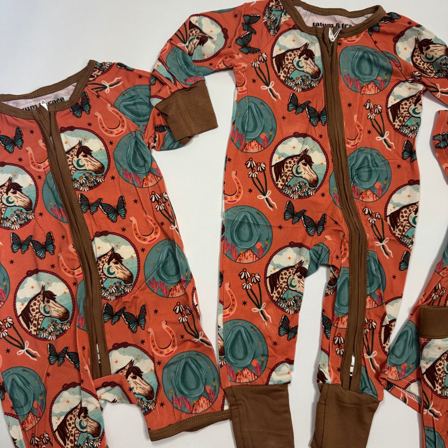 Peach Pony Bamboo Romper