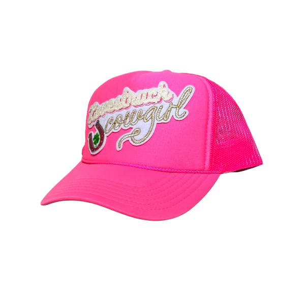 Lovestruck Cowgirl Hot Pink Patch Hat