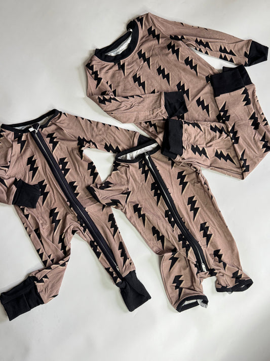 Charcoal Bolts Bamboo Toddler Set