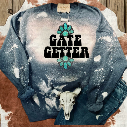 Gate Getter Distressed Western Sweatshirt