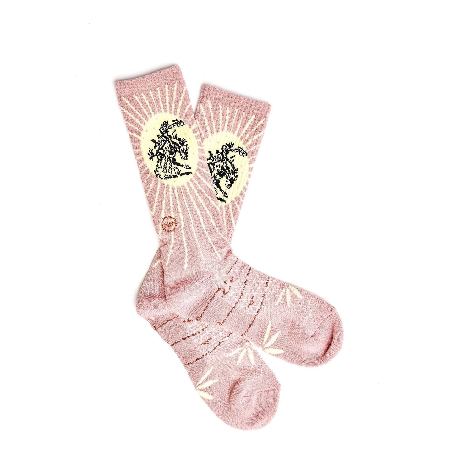 Fringe Bucking Dusty Pink Performance Boot Socks