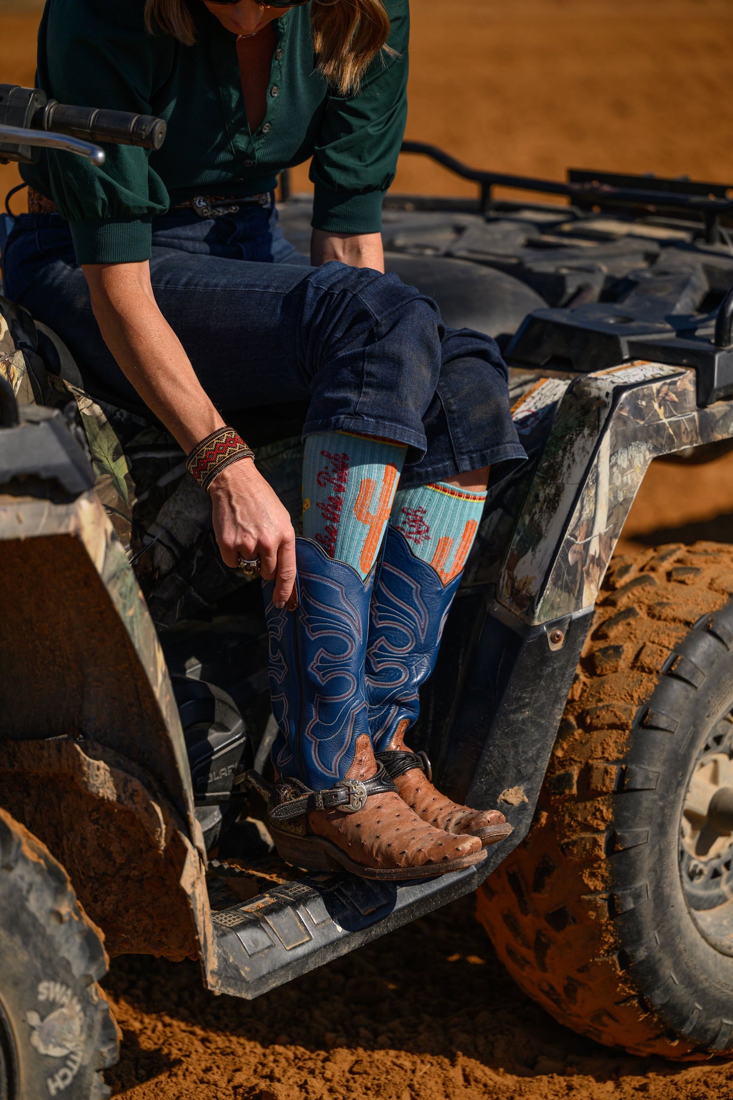 Take the Risk Turquoise Performance Boot Socks