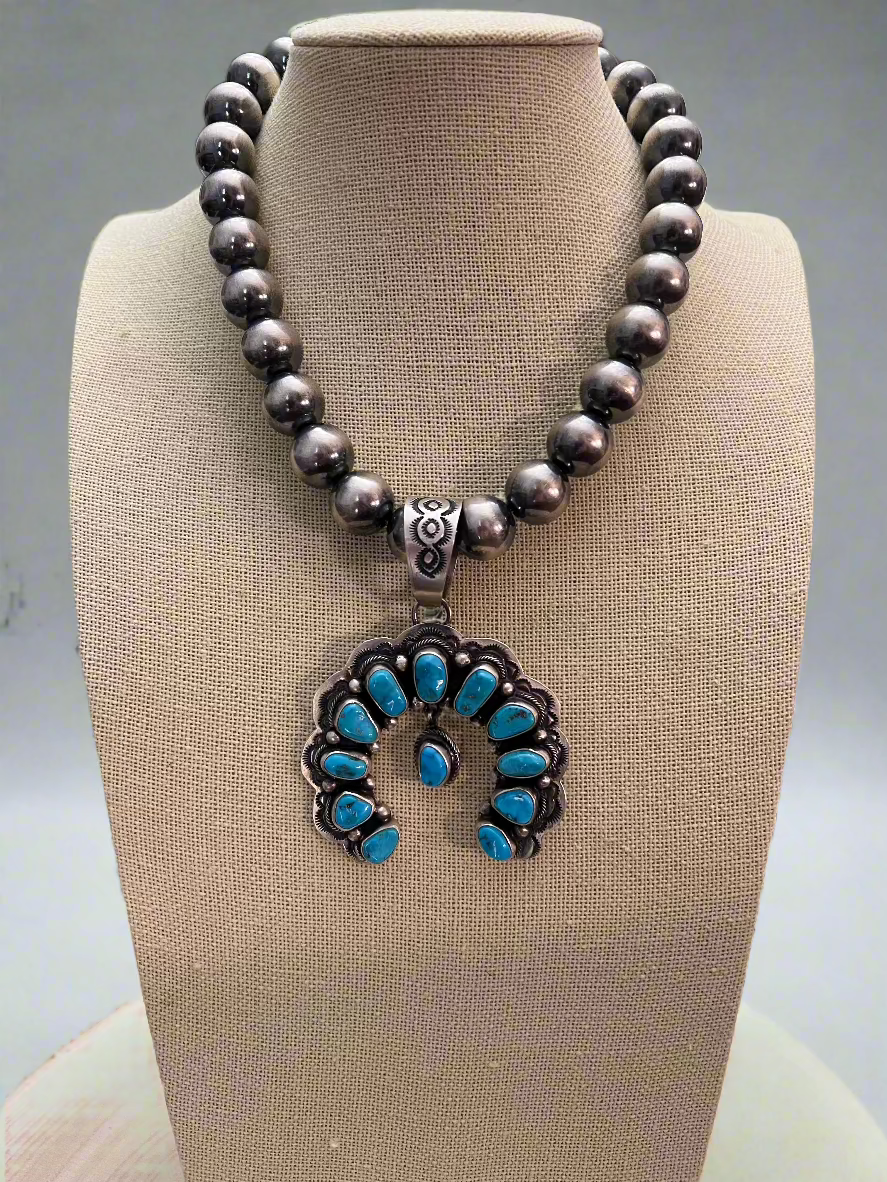 14mm Sterling Silver Pearls Necklace - 16 inch