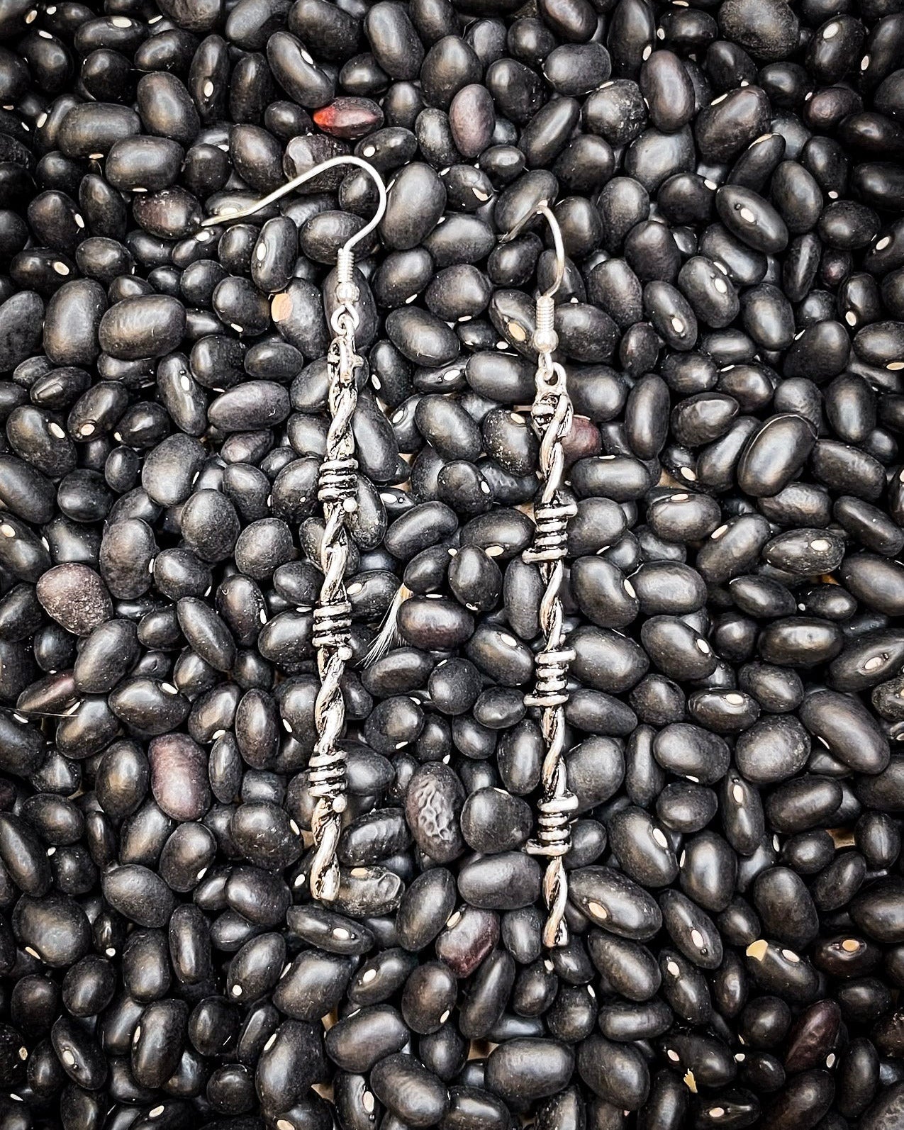 Wire Dangle Fashion Earrings - Silver