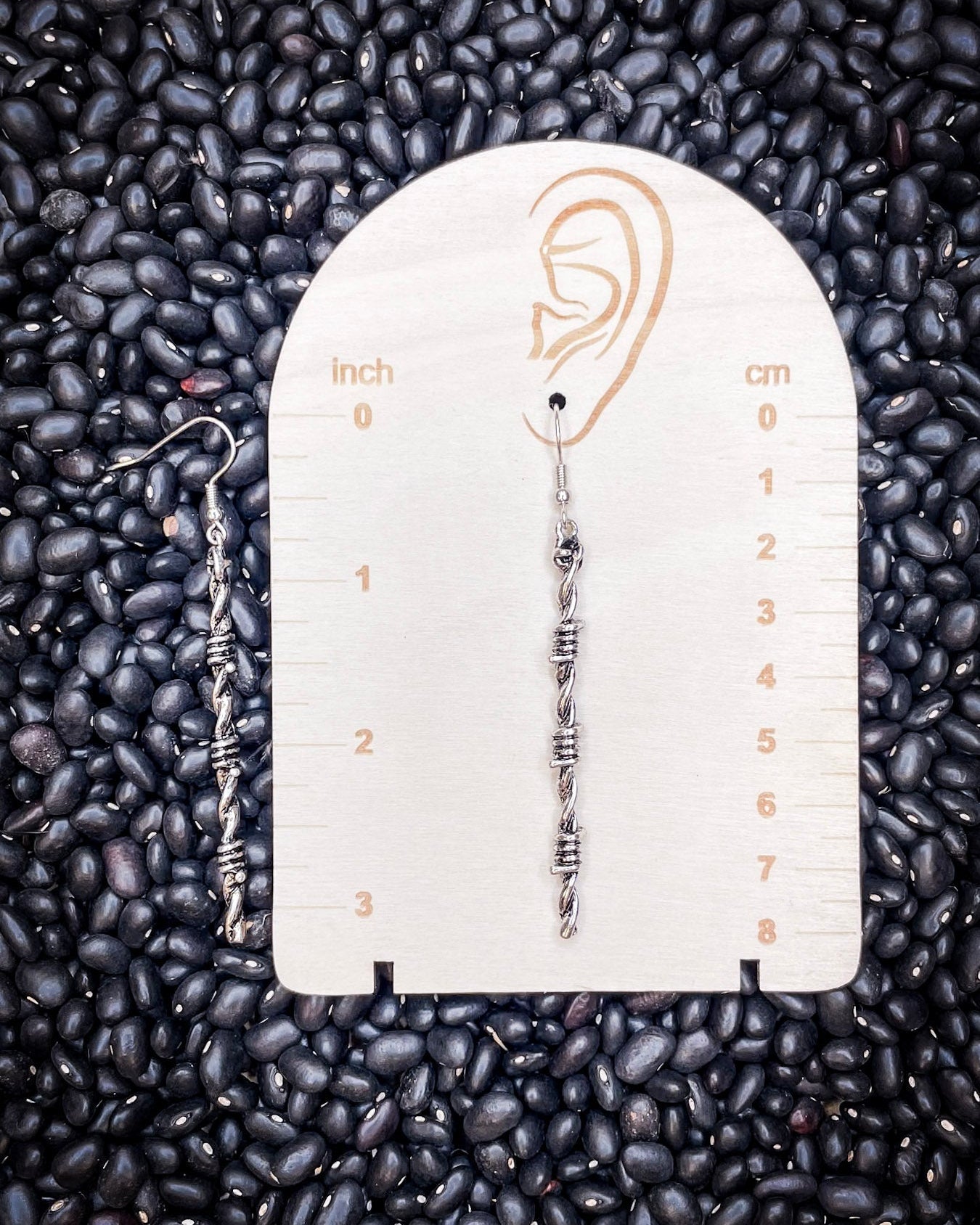 Wire Dangle Fashion Earrings - Silver