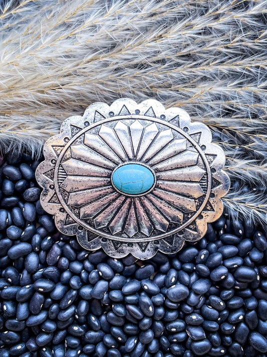 West Mesa Fashion Belt Buckle - Silver