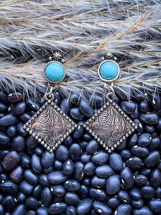 Tyler Post Dangle Fashion Earrings - Silver