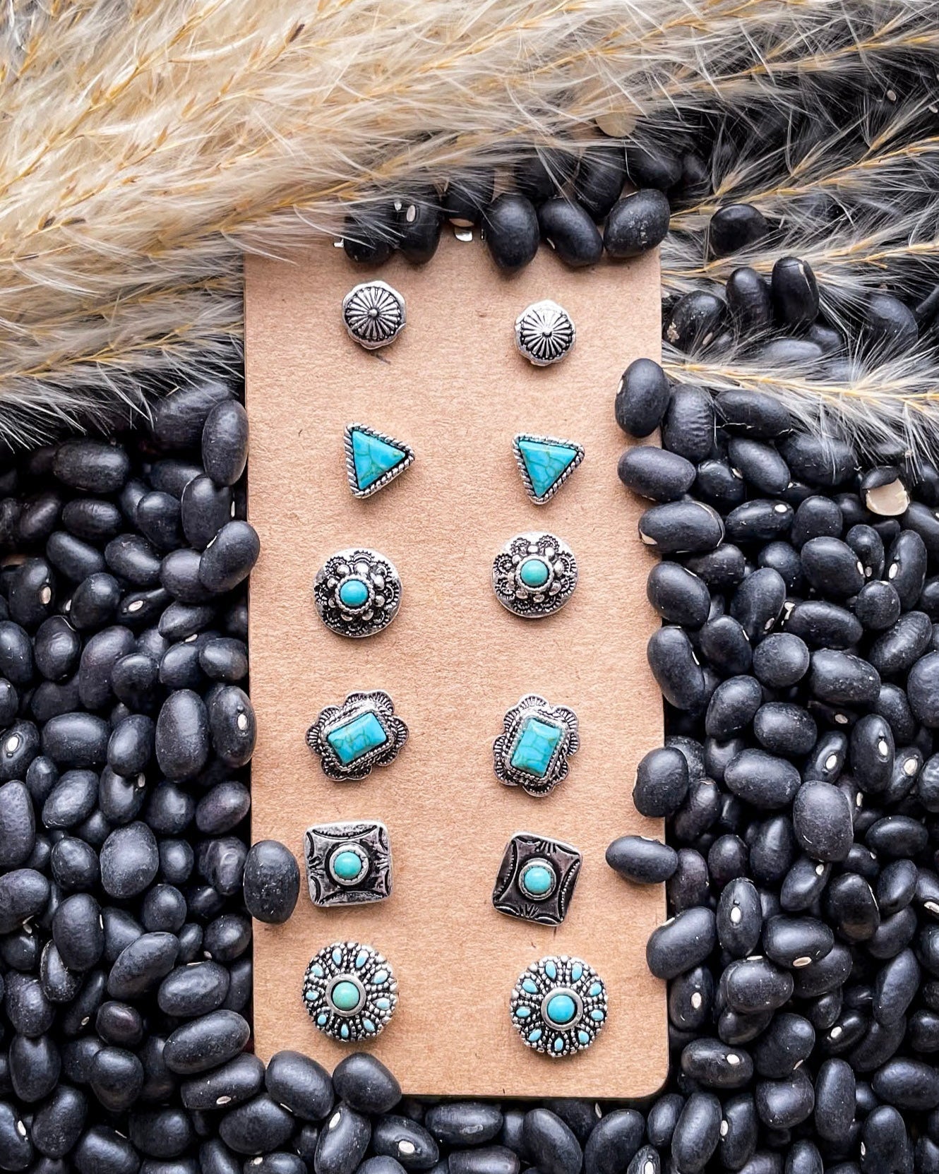 Jamie Stud Fashion Earring Set - Silver