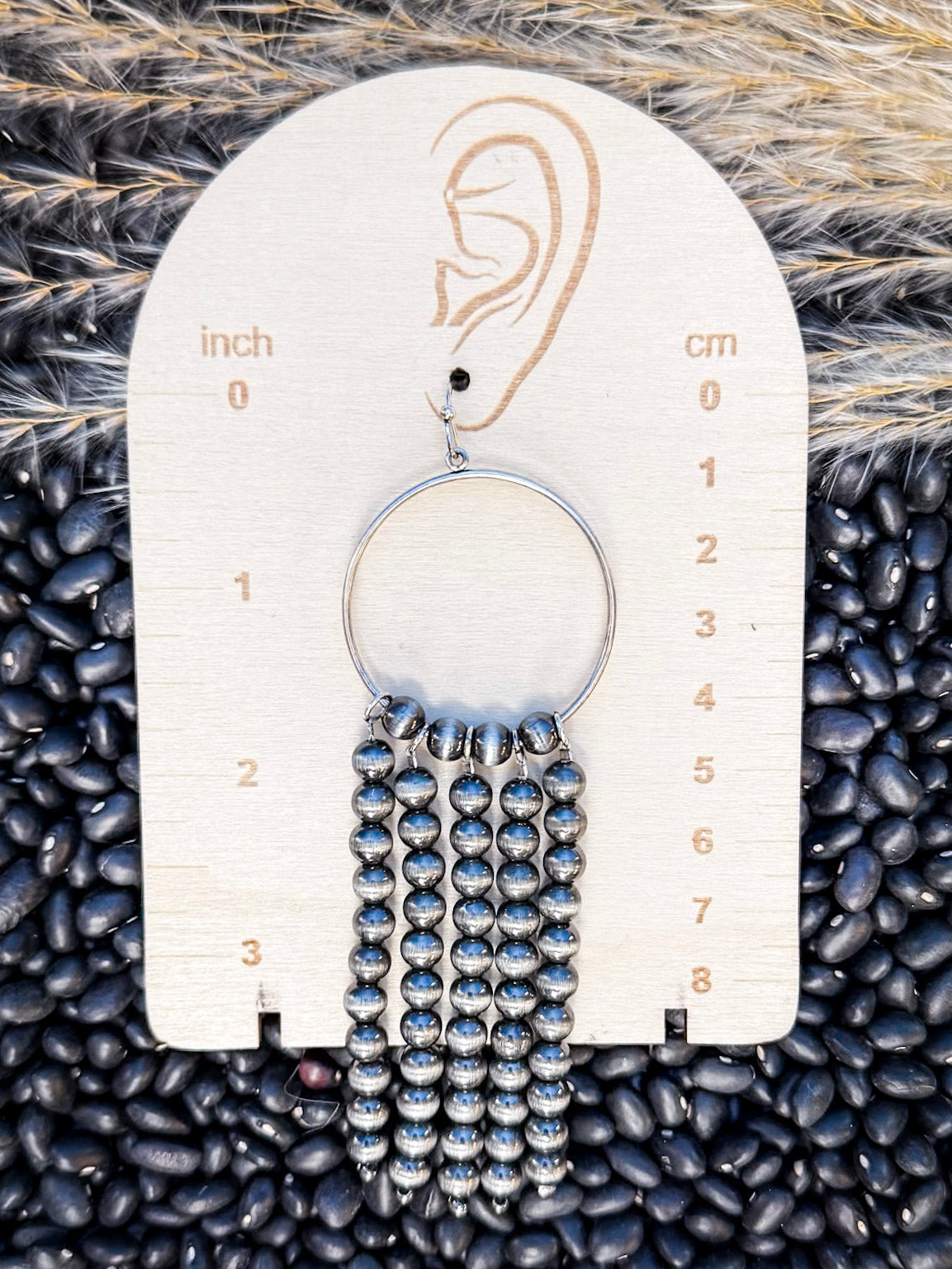 Patsy Navajo Style Dangle Fashion Earrings - Silver