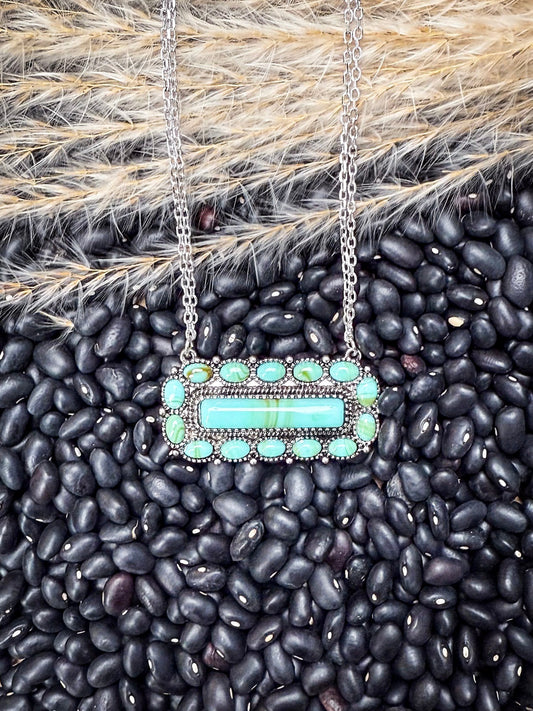 Cora Western Stone Pendant Fashion Necklace