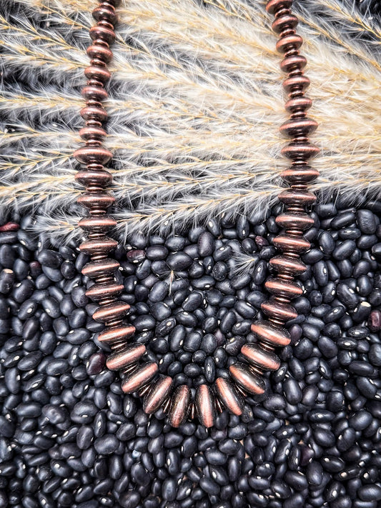 Lenora Navajo Style Beaded Fashion Necklace - Copper