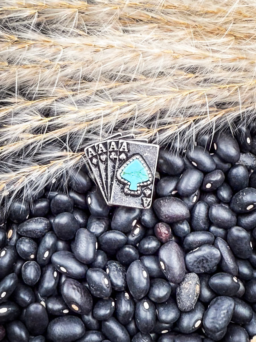 Four of a Kind Western Aces Cuff Fashion Ring