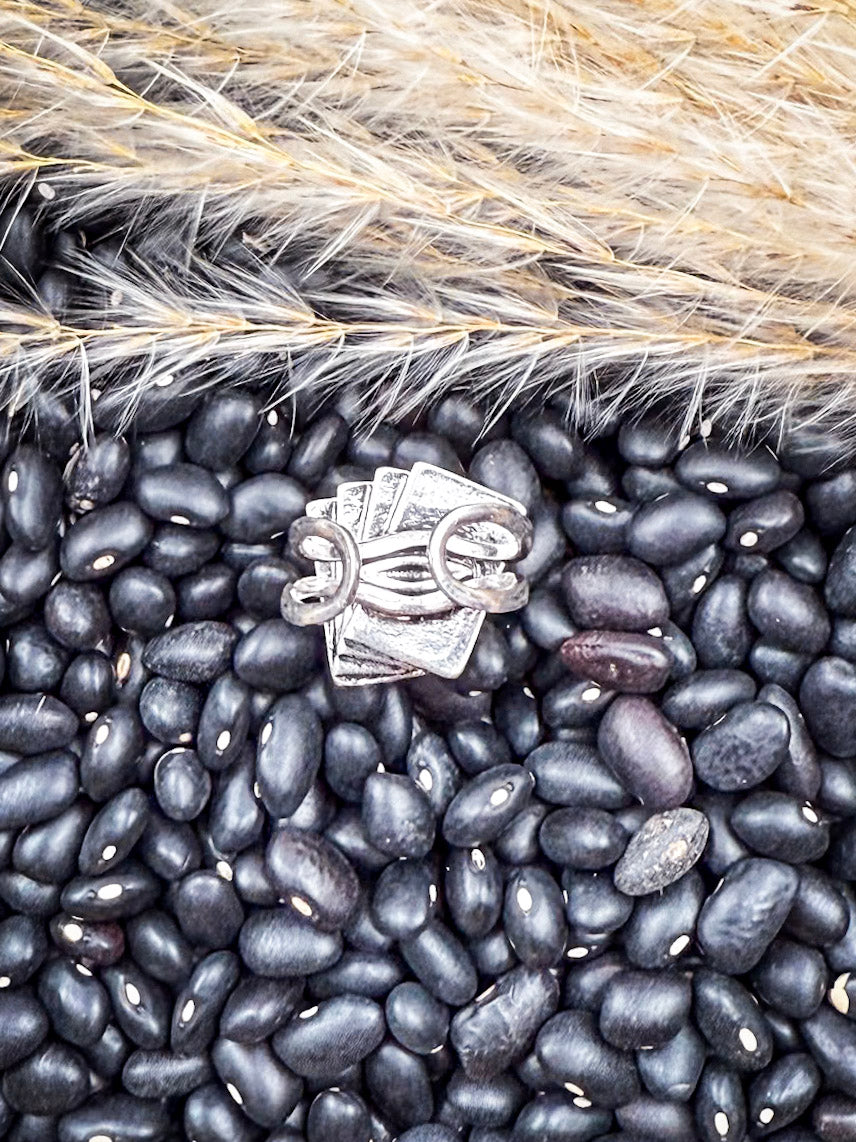 Four of a Kind Western Aces Cuff Fashion Ring