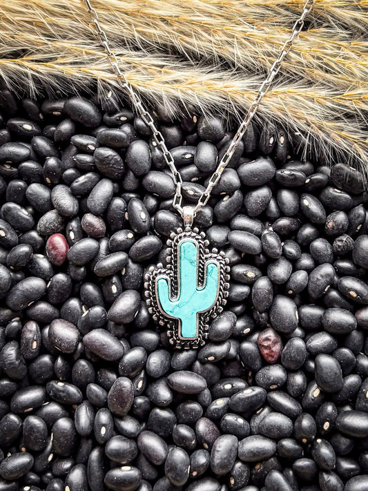 Tessa Cactus  Fashion Necklace