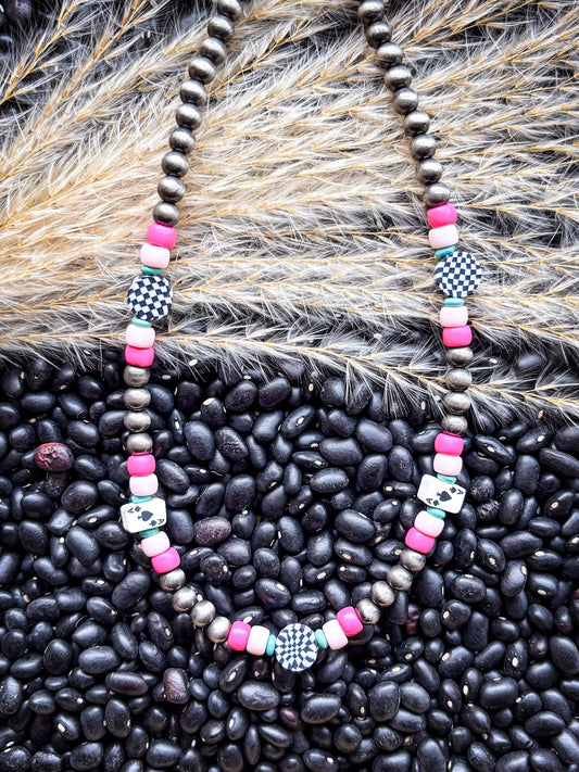Chance Navajo Style Pearl & Bead Fashion Necklace