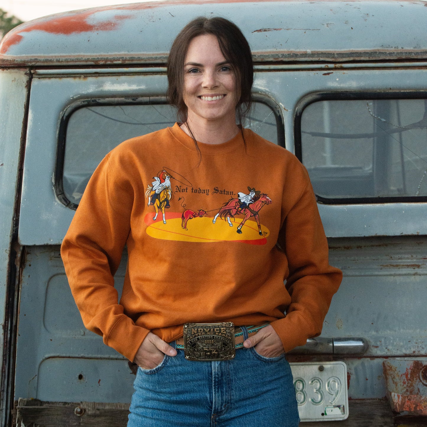 LIMITED Not Today, Satan Crew Sweatshirt